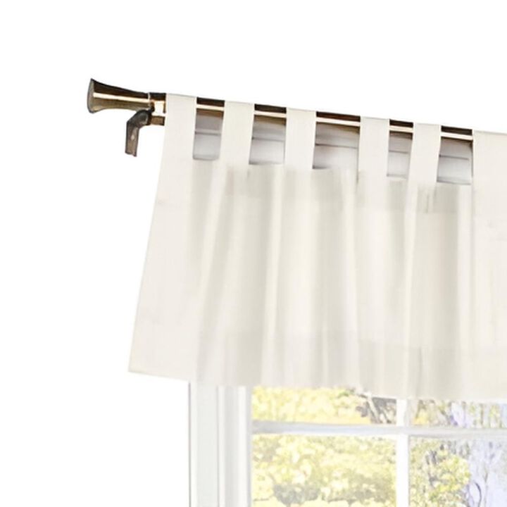 Commonwealth Thermalogic Weather Insulated Cotton Fabric Tab Valance - 40"x15" - Natural