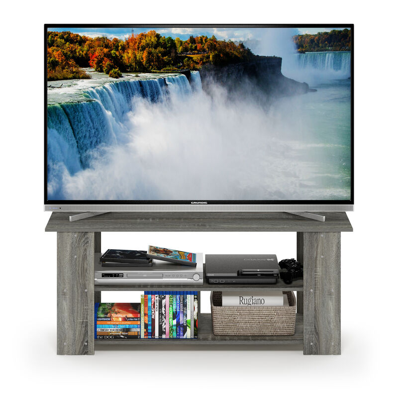 Furinno Furinno 15118 JAYA TV Stand Up To 50-Inch, French Oak Grey/Black