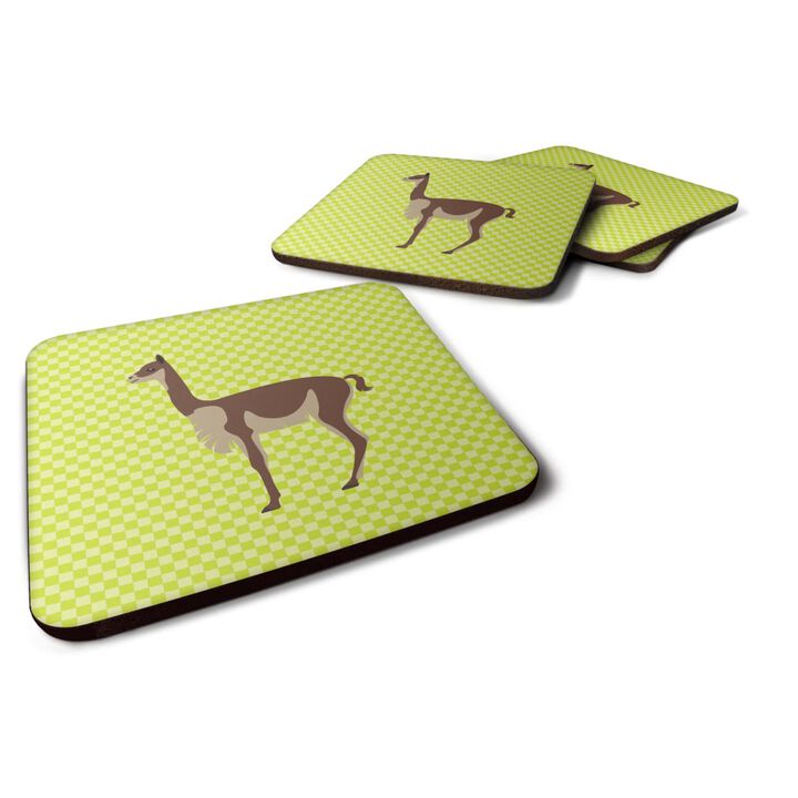 Caroline's Treasures Vicugna or Vicuna Green Decorative Coasters, 3.5, Multicolor