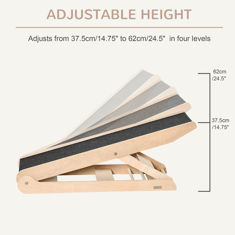 Adjustable Pet Access: Folding Dog Ramp with Anti-Slip Surface