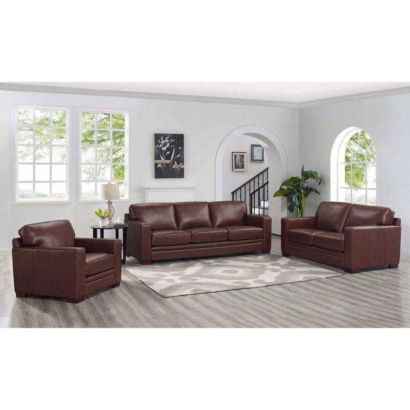 Dillon Top Grain Leather Loveseat