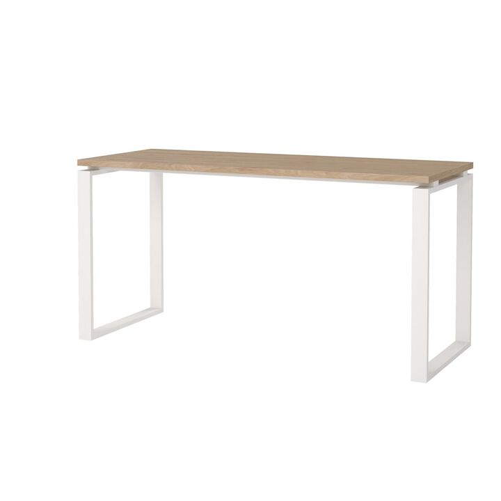 Tvilum Sign Home Office Writing Office Desk, Jackson Hickory/White