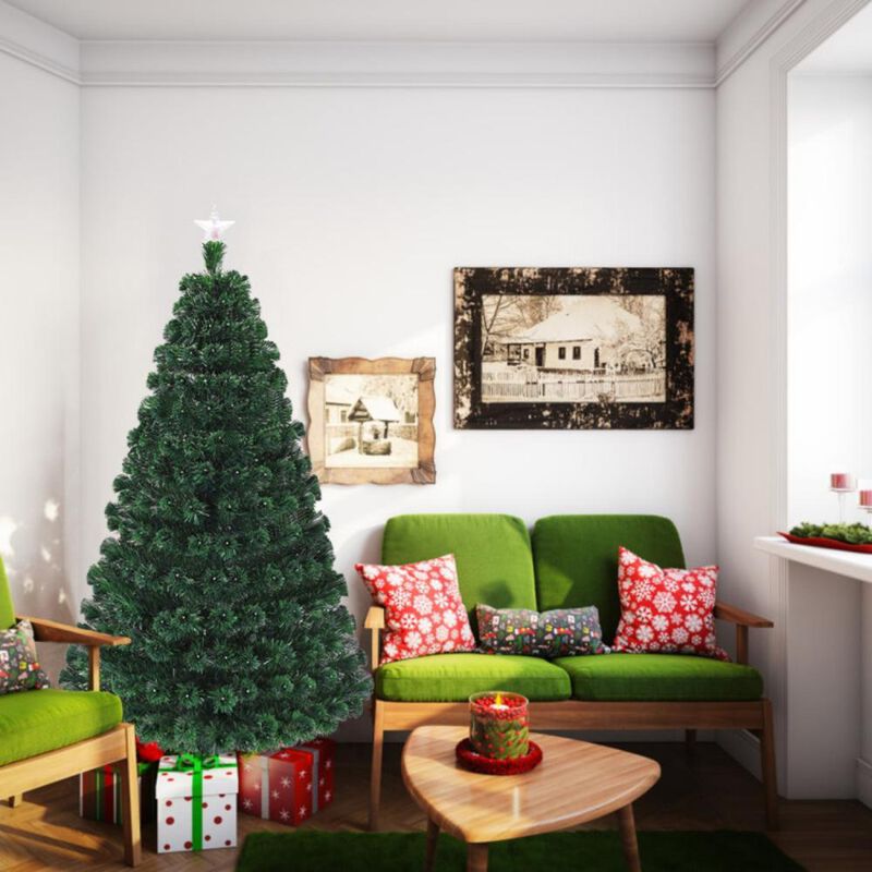 Artificial Christmas Tree with LED Light and Metal Stand