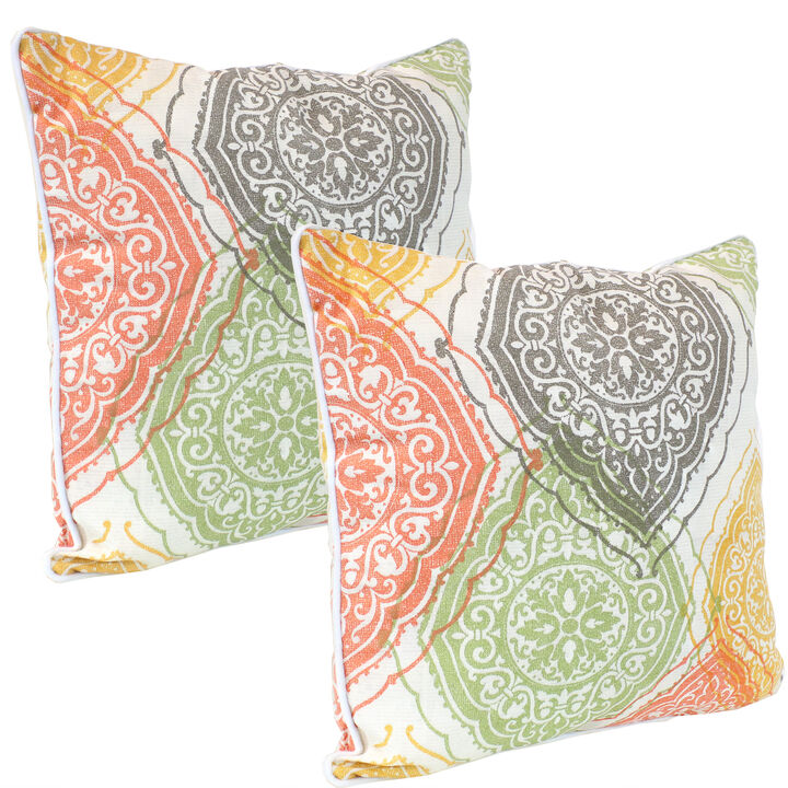 Sunnydaze Indoor/Outdoor Square Throw Pillow - 16 in
