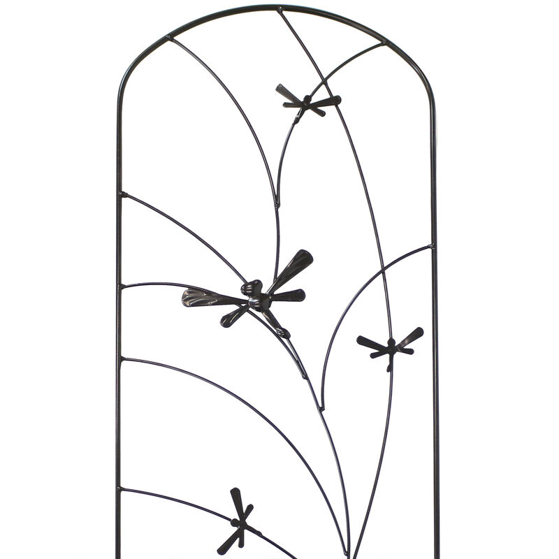 Sunnydaze 55 in Steel Dragonfly Delight Garden Plant Trellis - Set of 2