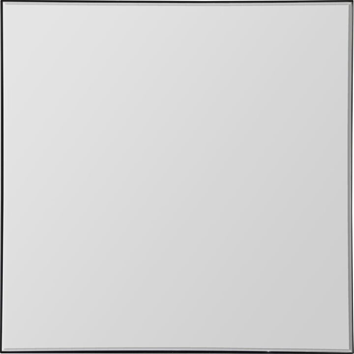 35.5" Black Framed Square Wall Mirror
