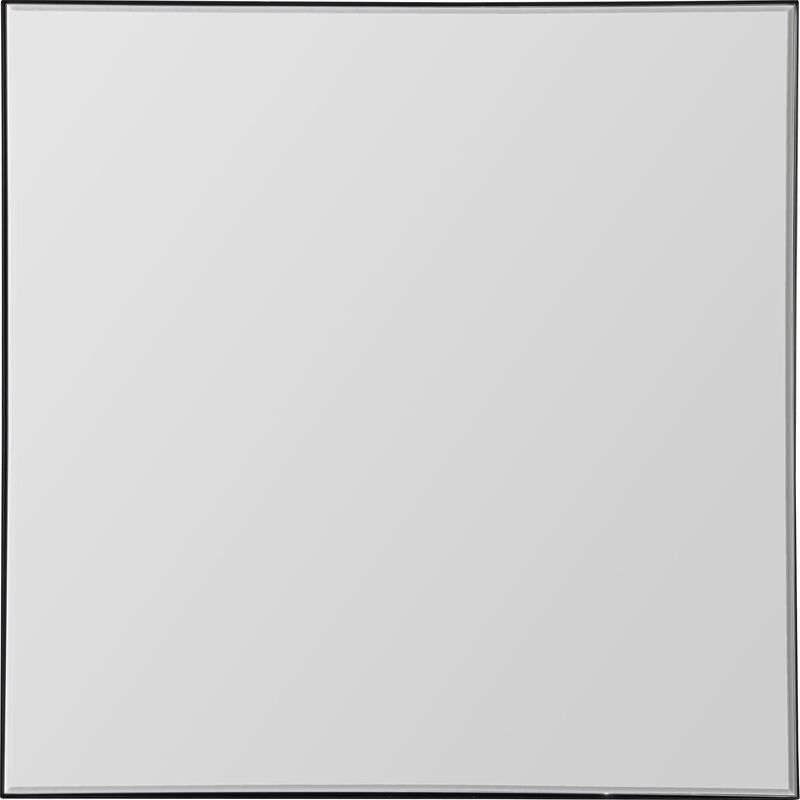 35.5" Black Framed Square Wall Mirror