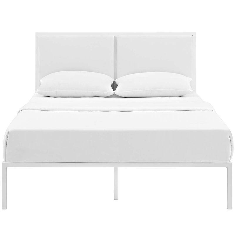 Modway - Della King Vinyl Bed White