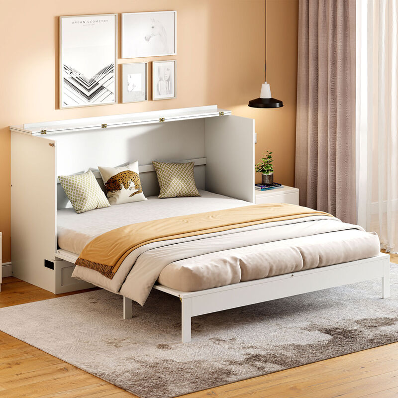Merax Murphy Bed Cabinet with Drawers