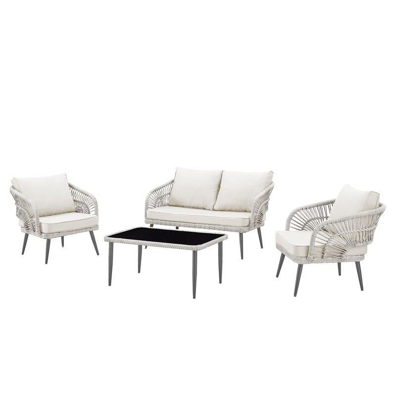 Inspired Home Arsema  Outdoor 4pc Seating Group
