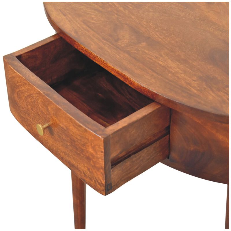 Artisan Furniture Solid Wood Backless Mounted Chestnut Console