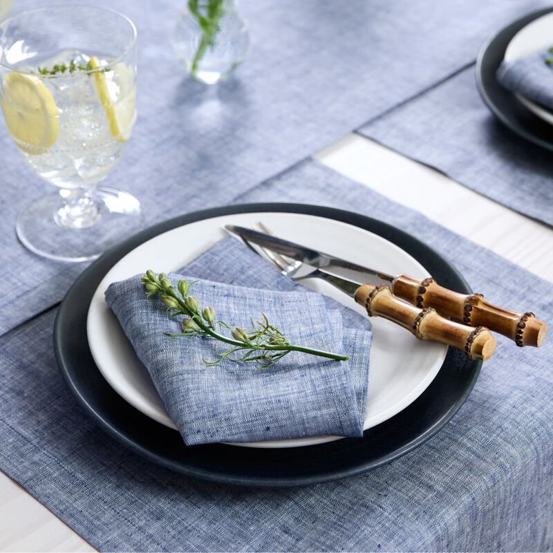 Solino Home 100% Pure Linen Dinner Napkins 20 x 20 Inch Set of 4 | Athena