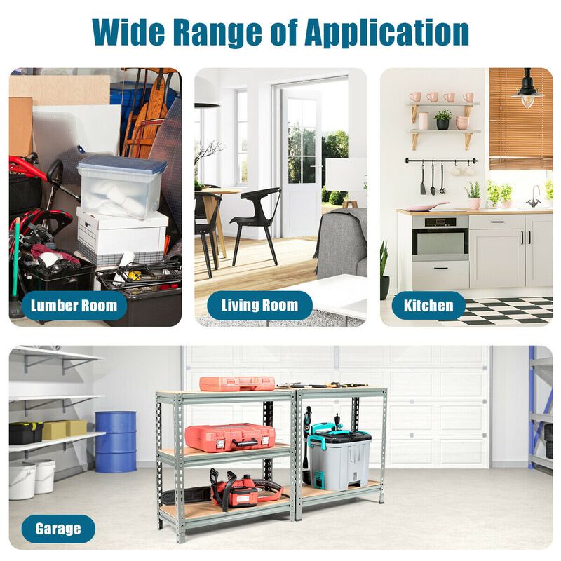 5-Tier Steel Shelving Unit Storage Shelves Heavy Duty Storage Rack
