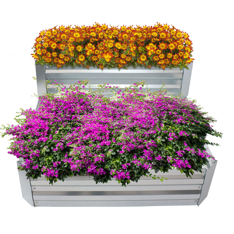 2-Tier Galvanized Steel Raised Garden Bed