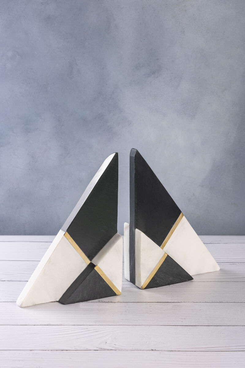 Kaavin Marble Bookends, Set of 2
