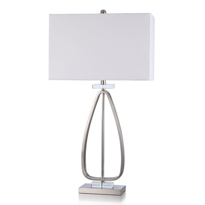 Steel/Crystal Table Lamp