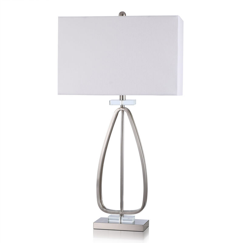 Steel/Crystal Table Lamp