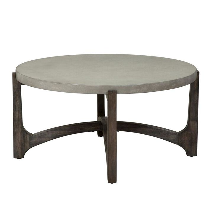 Starlight Canyon Home Brown Round Cocktail Table – Stylish Living Room Center Table for Living Room
