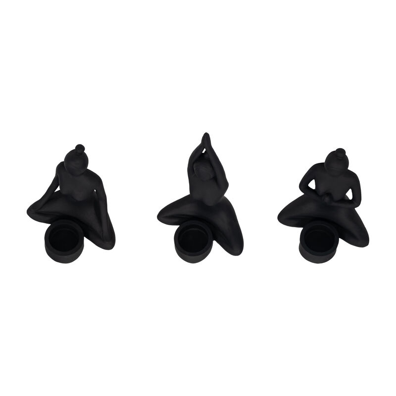 9" Resin Candle Holder Set