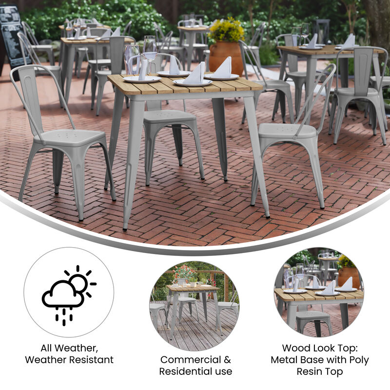 Metal Colorful Restaurant Tables