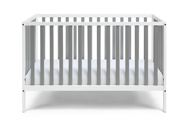 Baby Cache Deux Remi 3-in-1 Convertible Island Crib White/Gray