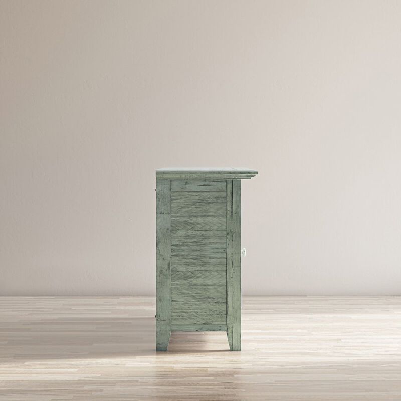 Jofran Rustic Shores 54 Coastal Distressed Acacia Four-Door Credenza Cabinet