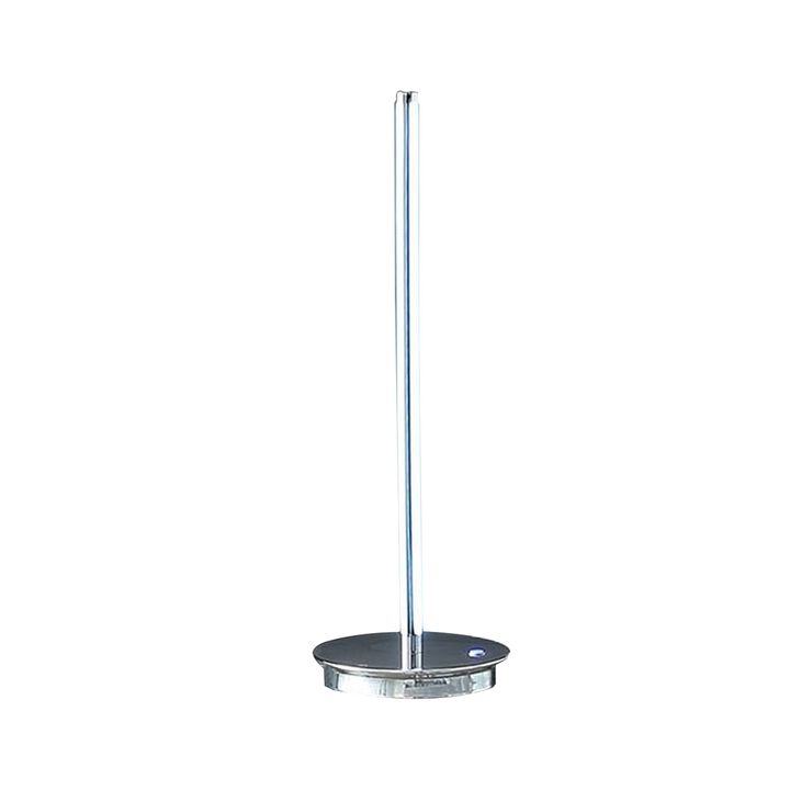 Fizo 25 Inch Table Lamp, Sleek Design, LED Light, Touch Switch, Silver-Benzara