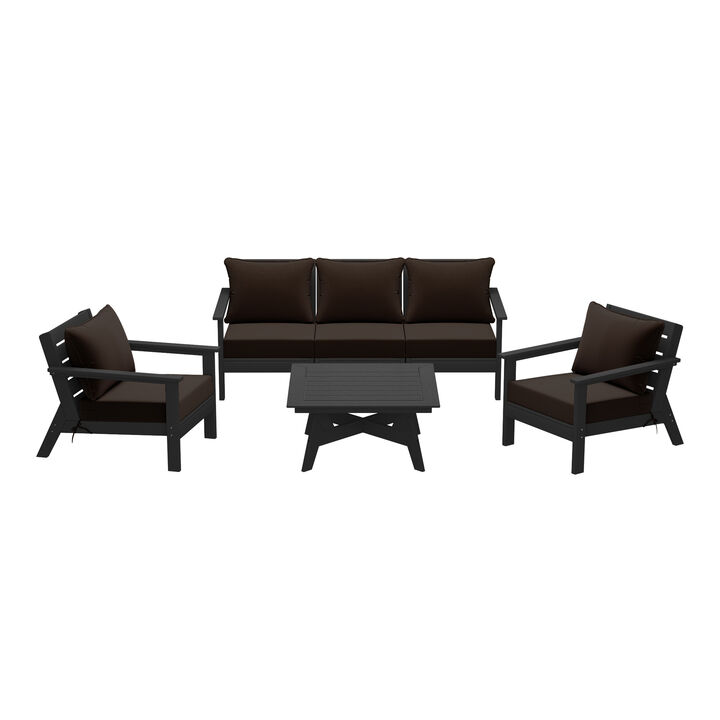 WestinTrends Outdoor 6-Piece Modular Sectional Patio Furniture Sofa Set WestinTrends Outdoor 6-Piece Modular Sectional Patio Furniture Sofa Set