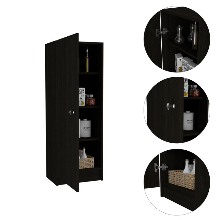 Belleria Single Door Pantry With Four Interior Shelves