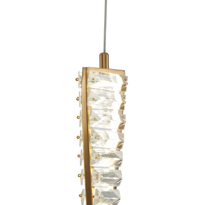 Efell Chandelier Gold Crystal Integrated LED CC Techology