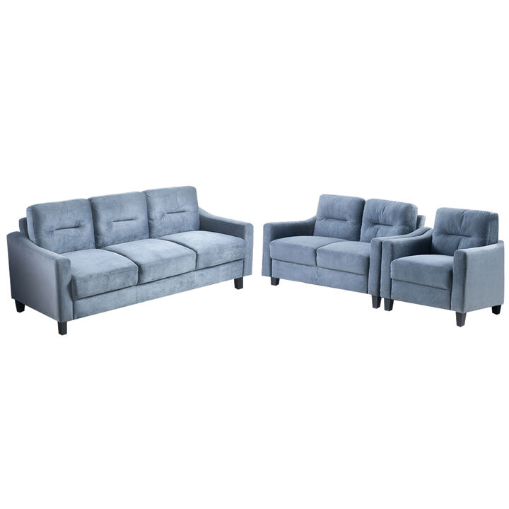 Merax Modern Velvet Chair Sofa Set