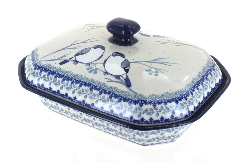 Blue Rose Polish Pottery Alyce Medium Covered Baker