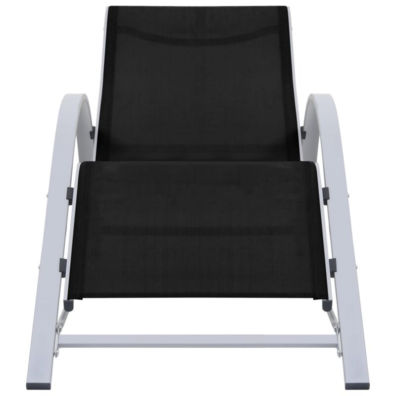 vidaXL Sunlounger Textilene and Aluminum Black