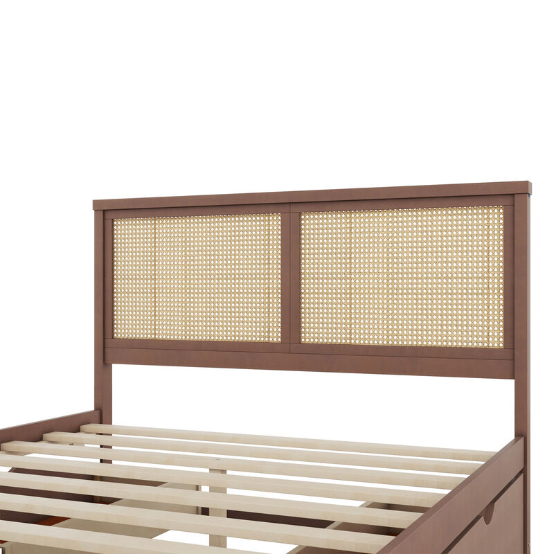 Merax Wood Storage Platform Bed with 4 Drawers