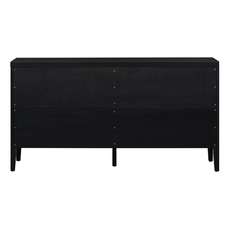 Merax Retro Circular Groove Door Sideboard