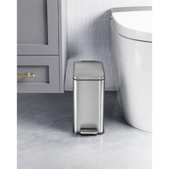 Bathroom Trash Can and Toilet Brush Set