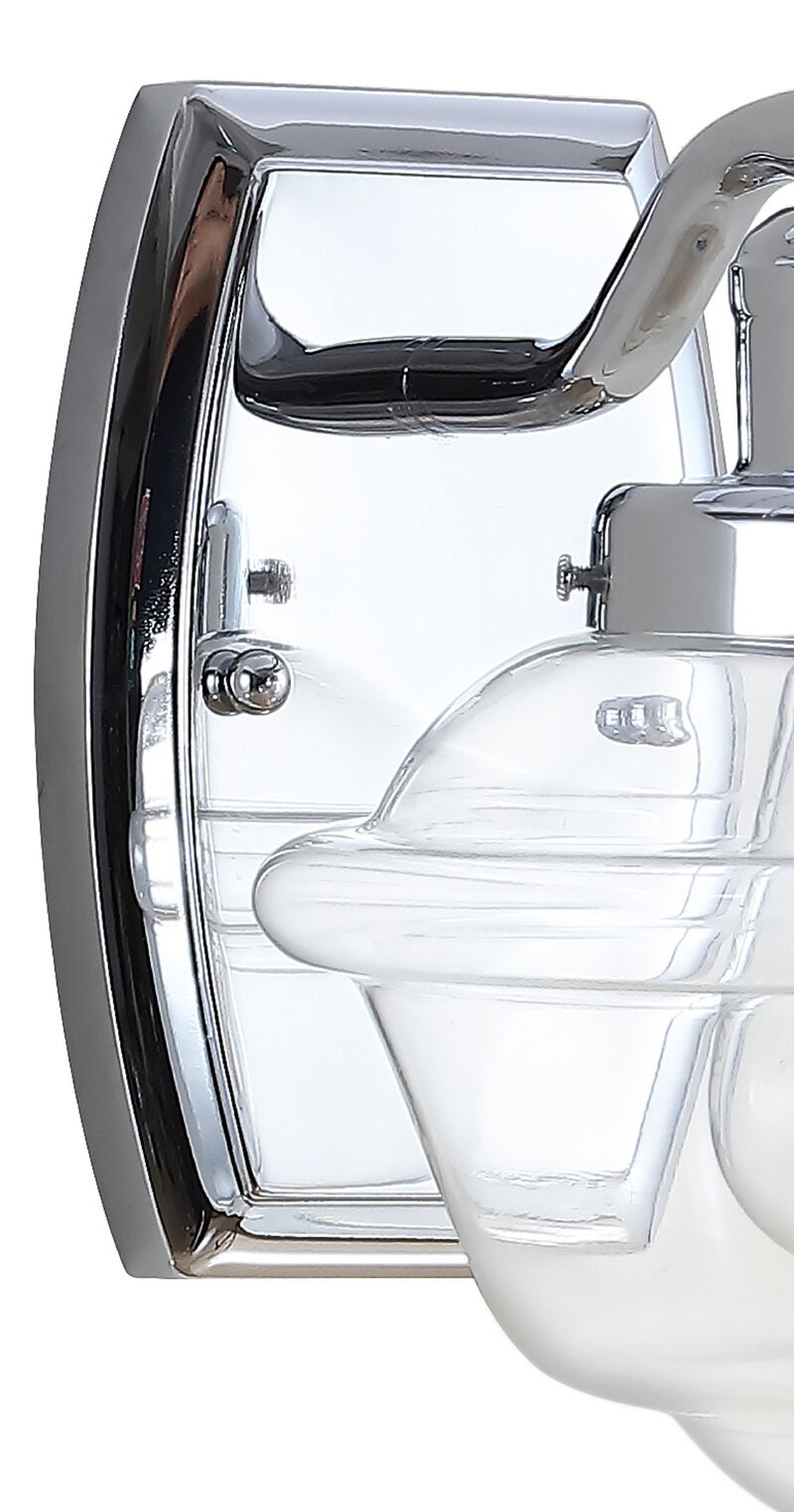 Orleans Iron/Glass Schoolhouse LED Vanity Light
