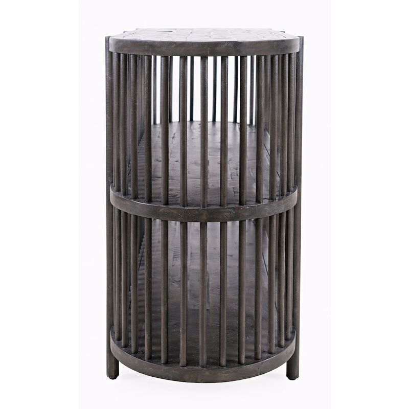 Jofran Rhapsody Mid-Century Modern 54 Open Storage Accent Cabinet