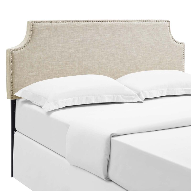 Modway - Laura Queen Upholstered Fabric Headboard Beige