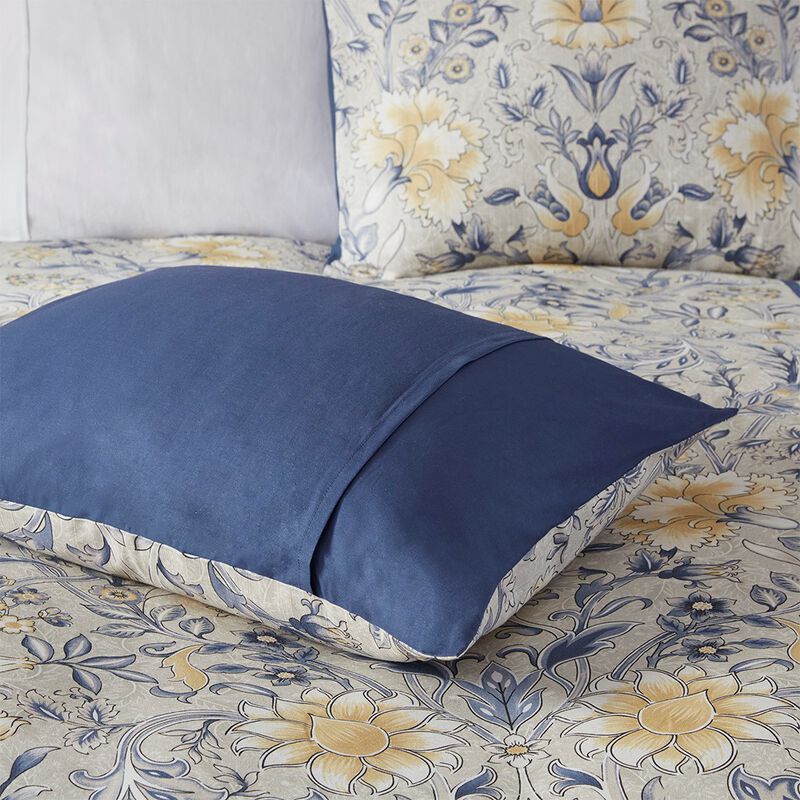 Gracie Mills Marlon 5-Piece Cotton Botanical Duvet Cover Set