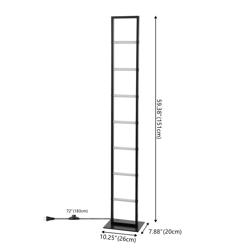 Ivan Minimalist Modern Iron Ladder Dimmable Integrated LED Floor Lamp