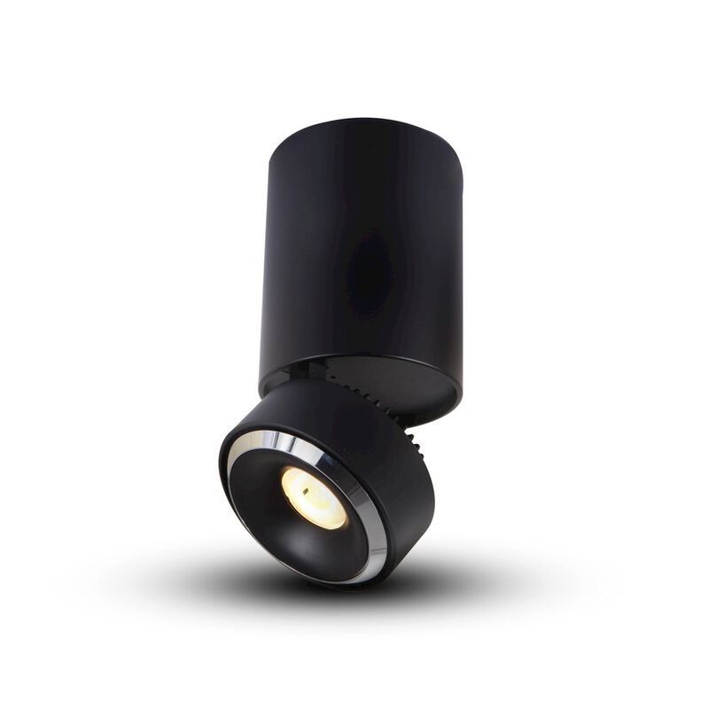VONN Lighting LED Surface Mounted Adjustable Downlight, Stock Item Beam Angle 36, Black