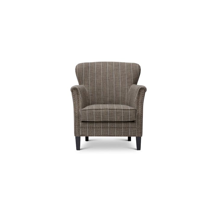 Jofran Layla Classic Upholstered Accent Chair with Nailhead Trim