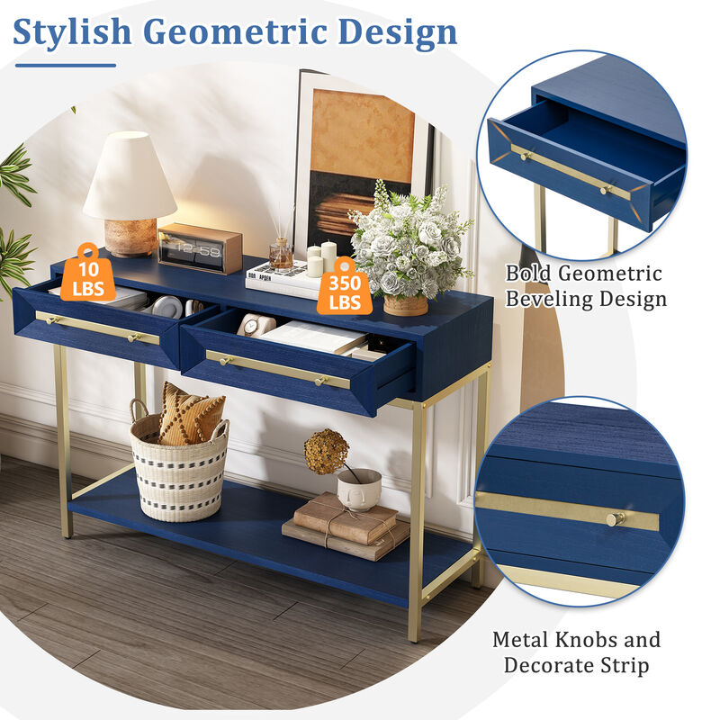 Merax Retro Hallway Console Table with 2 Drawers