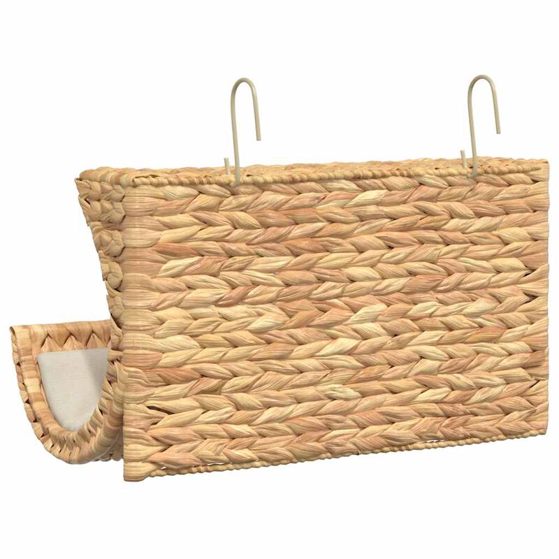 Cat Bed with Cushion Water Hyacinth 14.6"x7.9"x7.9"