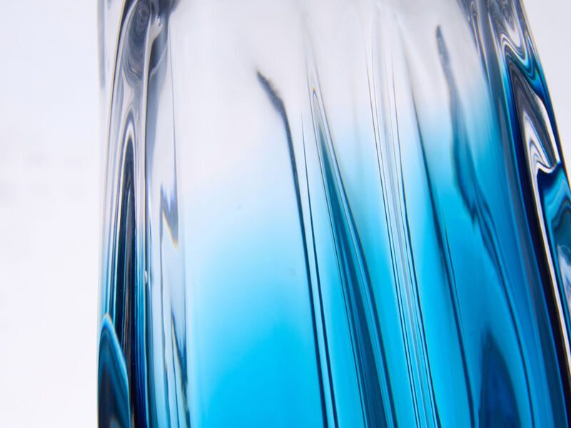 Hand Blown Laine Sommerso Art Glass Vase