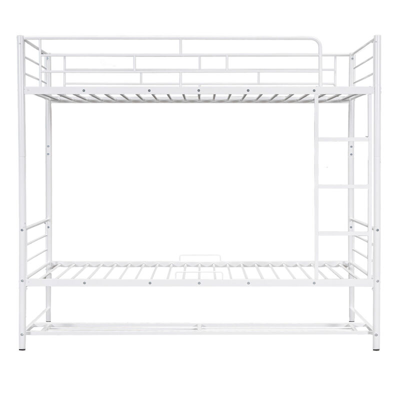 Merax Metal Bunk Bed with Shelf and Guardrails