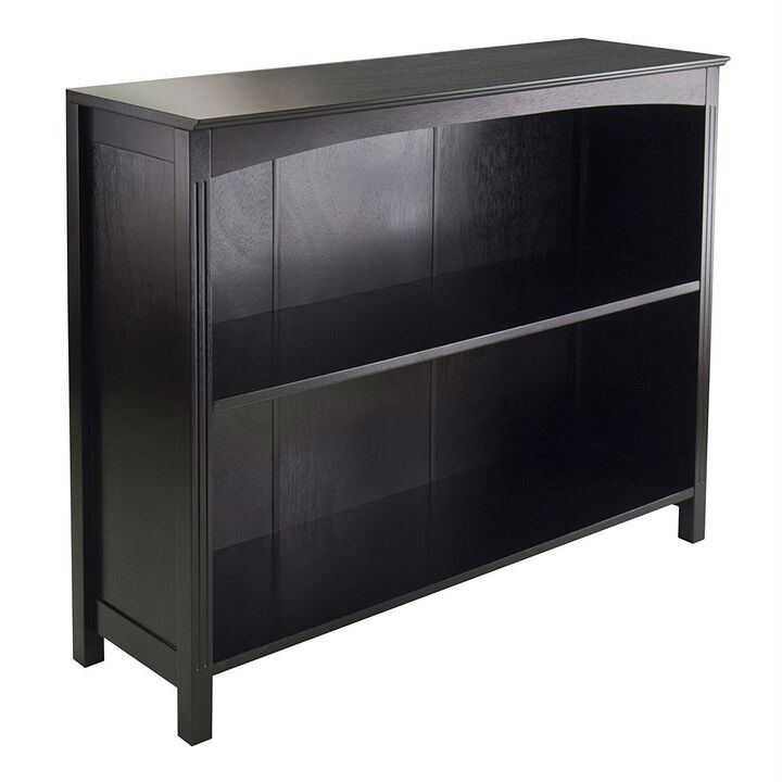 Hivvago Espresso Sturdy 3 Tier Bookcase Shelf Dresser