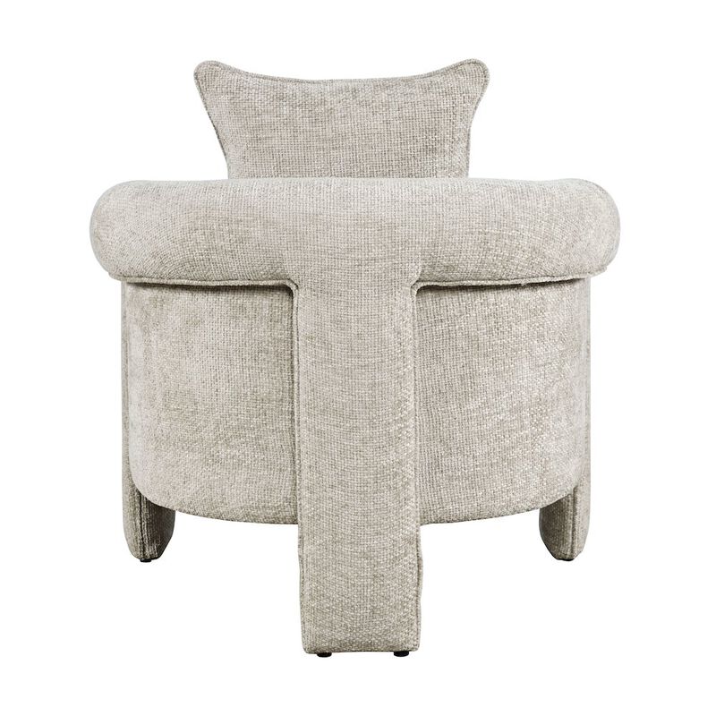 Jofran Adley Modern Upholstered Vintage Accent Armchair with Pillow