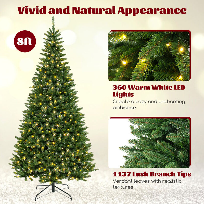 Corner Artificial Christmas Tree with  Tips and LED Lights